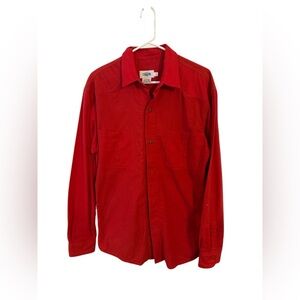 Calvin Men’s Red Button Up Shirt- Vintage Inspired Workwear